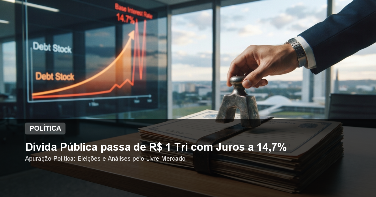 Dívida Pública passa de R$ 1 Tri com Juros a 14,7%